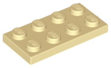 LEGO Plate 2x4 tan/beige (3020)