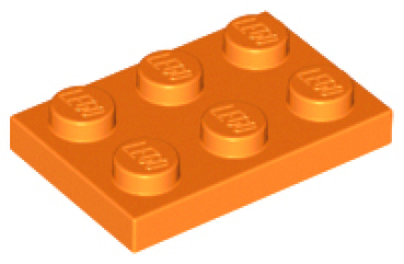 LEGO Plate 2x3 orange (3021)