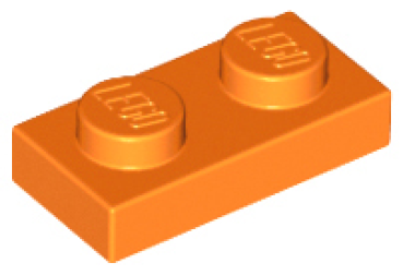 LEGO Platte 1x2 orange 3023