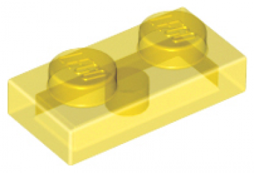 LEGO Platte 1x2 transparent gelb (3023)