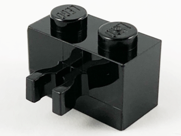 LEGO Stein 1x2 mit vertikalem Clip schwarz (30237) N11