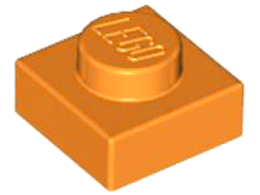 LEGO plate 1x1 orange (3024)