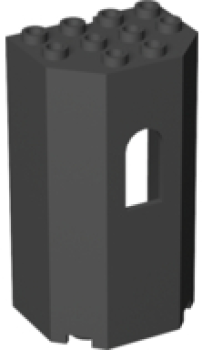 LEGO Burgturm  3x4x6 mit Fenster schwarz (30246) B00