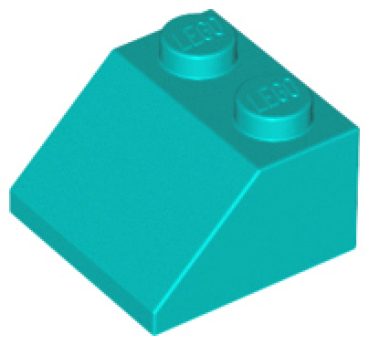 LEGO slope 2x2 dark turquoise (3039)