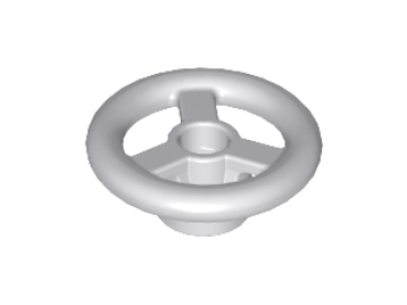 LEGO Auto Lenkrad hell-grau (30663) A06