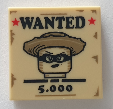 LEGO Minifig Utensil 'WANTED' Poster T13