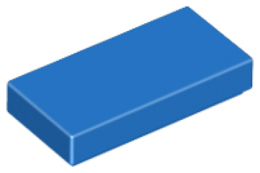 LEGO Fliese 1x2 blau (3069)