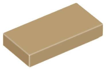 LEGO Fliese dunkel beige 1x2 (3069)
