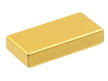 LEGO Fliese 1x2 metallic gold (3069)