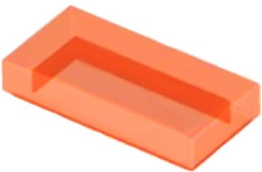 LEGO Fliese 1x2 transparent neon orange (3069)