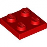 LEGO Platte 2x2 rot (3022)