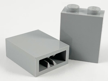 LEGO Stein 1x2x2 hellgrau (3245)