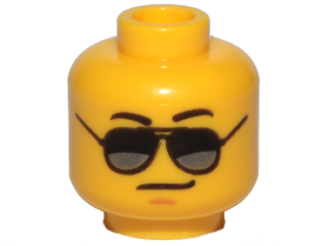 LEGO Minifig Kopf mit Sonnenbrille (1663) S08