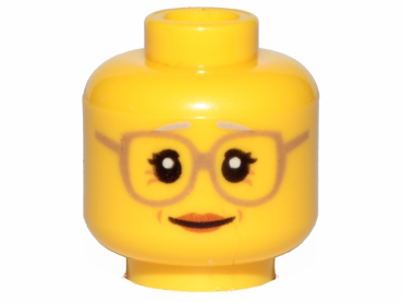 LEGO Minifig Kopf weiblich Brille S07