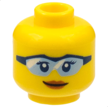 LEGO Minifig Kopf Weiblich mit Schutzbrille S07