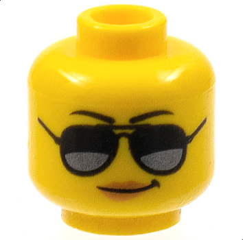 LEGO Minifig Kopf weiblich gelb Sonnenbrille (1778) S08