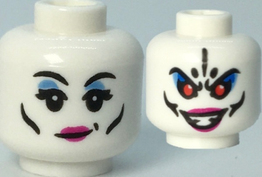 LEGO Minifig Head White Bone Demon S07