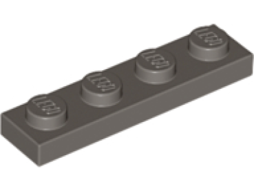 LEGO Platte 1x4 alt dunkelgrau (3710) SCH
