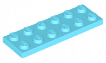 Lego Flat Plate 2x6 Part 3795 X 4 Blue 