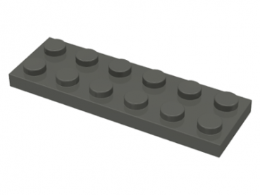 LEGO Platte 2x6 "alt" dunkel-grau (3795) PL