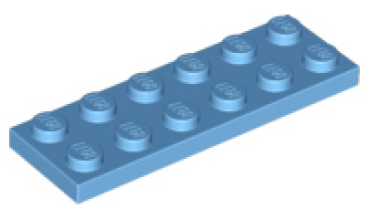 LEGO Platte 2x6 hellblau (3795) PM