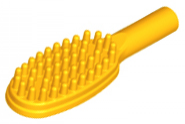 LEGO Minifig Zubehör Haarbürste - kurzer Griff - zart orange (3852)