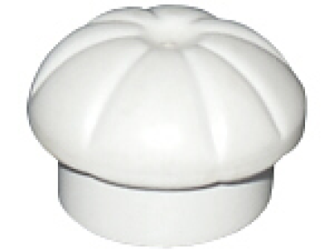 LEGO Minifig Kopfbedeckung Chef-Kock mütze weiß (3898) T05