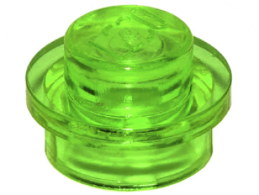 LEGO Platte rund 1x1 trans gras grün (4073)