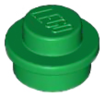 LEGO Platte rund 1x1 grün (4073)