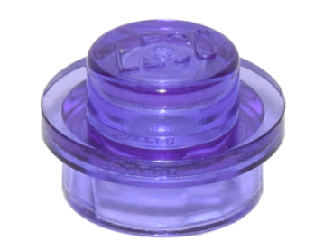 LEGO plate round 1x1 transparent purple (4073)
