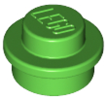 LEGO Platte rund 1x1 gras grün (4073)