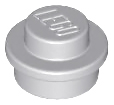 LEGO Platte rund 1x1 hellgrau (4073)