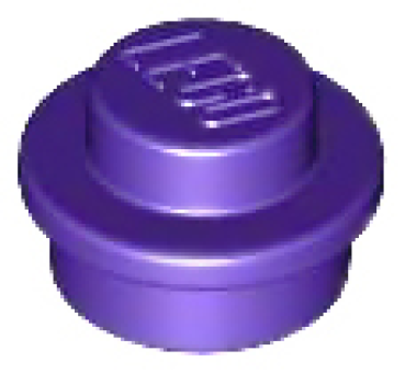 LEGO Platte rund 1x1 dunkel-lila (4073)