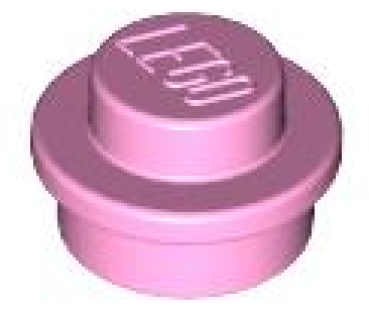LEGO plate round 1x1 bright pink (4073)