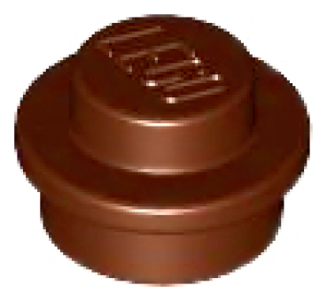 LEGO plate round 1x1 brown (4073)