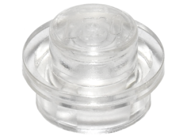 LEGO Platte rund 1x1 transparent klar (4073)