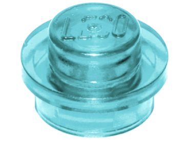 LEGO Platte rund 1x1 transparent hell blau (4073)