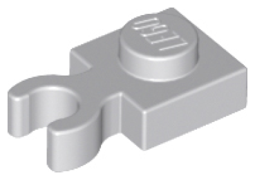 LEGO plate with vertical clip 1x1 light gray (4085) O08