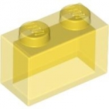 LEGO Stein 1x2 gelb transparent 3065 (3004)