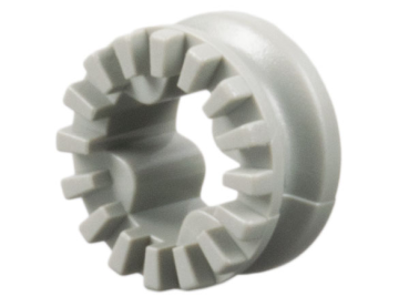 LEGO Technic Hülse 1/2 x-Form gezahnt "X" alt-hellgrau (4265) O10