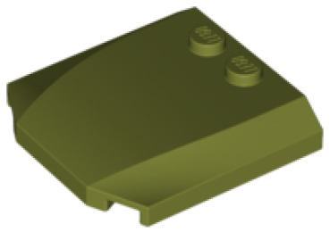 LEGO Platte/Wedge 4 x 4 x 2/3 dreifach gebogen olive grün (45677) H08