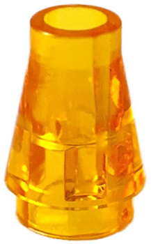 LEGO Rundstein Kegel 1x1 transparent hellorange (4589) M05