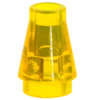LEGO Rundstein Kegel 1x1 transparent gelb (4589) M05