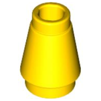 LEGO Rundstein Kegel 1x1 gelb (4589) M05