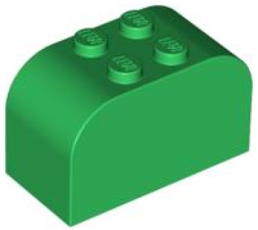 LEGO Stein mit Bogen 2x4 grün (4744)