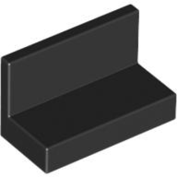 LEGO Fliese Paneele 1x2 schwarz (4865)
