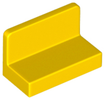 LEGO Fliese Paneele abgerundet 1x2 gelb (4865) G1