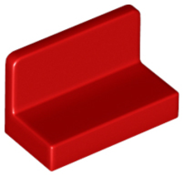 LEGO Fliese Paneele abgerundet 1x2 rot (4865) F3