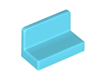 LEGO Fliese Paneele abgerundet 1x2 azur blau (4865) F3