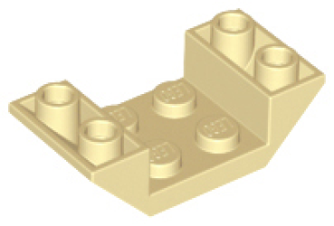 LEGO slope inverted 4x2 w. 2x2 cutout tan (4871) SLM
